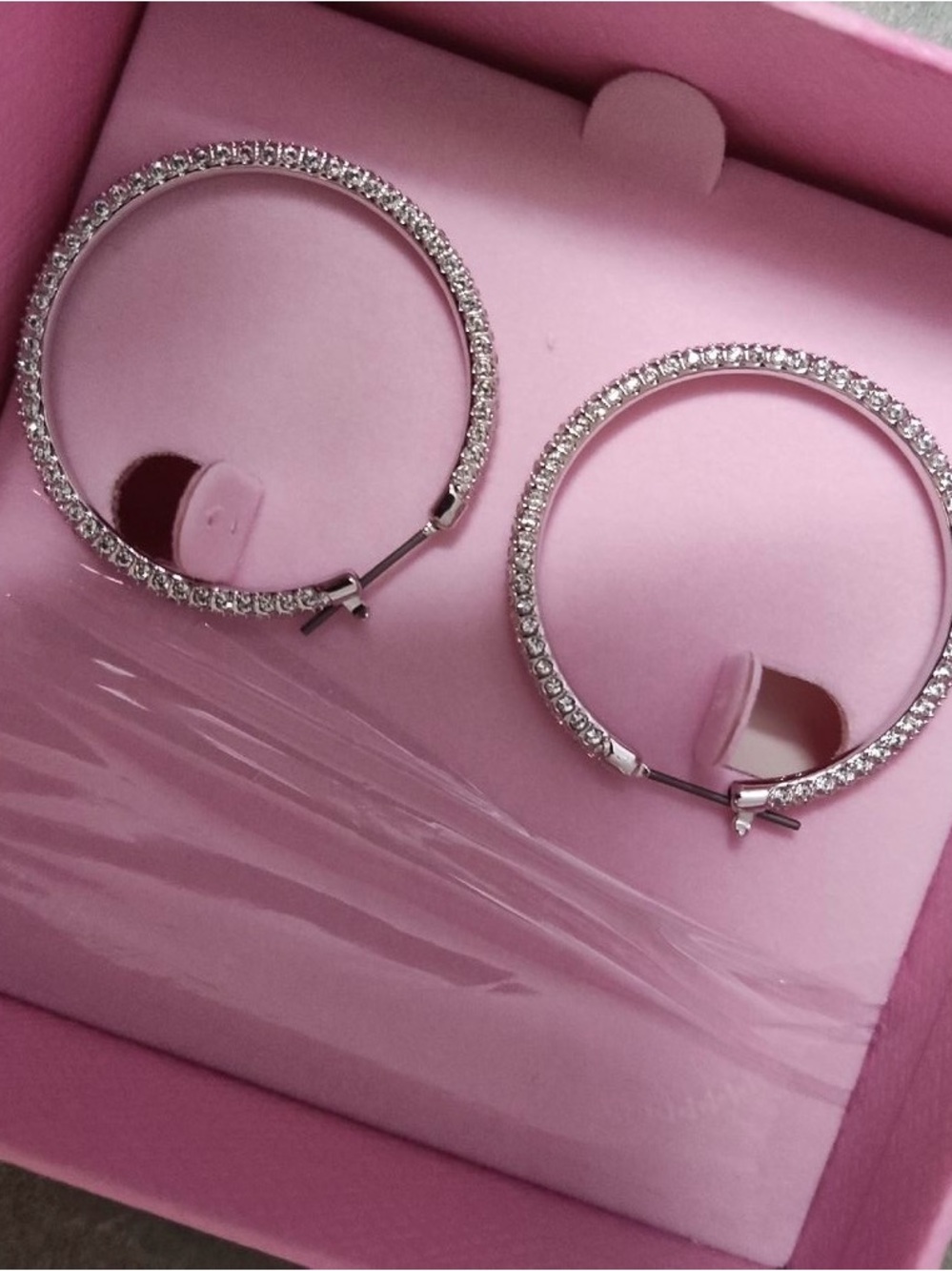 Authentic Swarovski Dextera hoop earrings Pavé, White, 5389432. BRAND NEW. - Picture 3 of 16